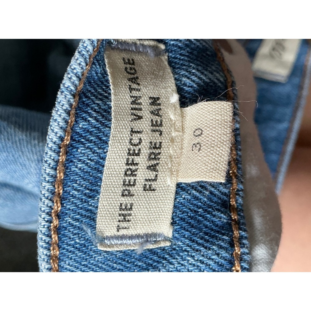 Madewell‎ High Rise Flare Jeans Light Wash Distressed Raw Hem Size 30 - Picture 9 of 9